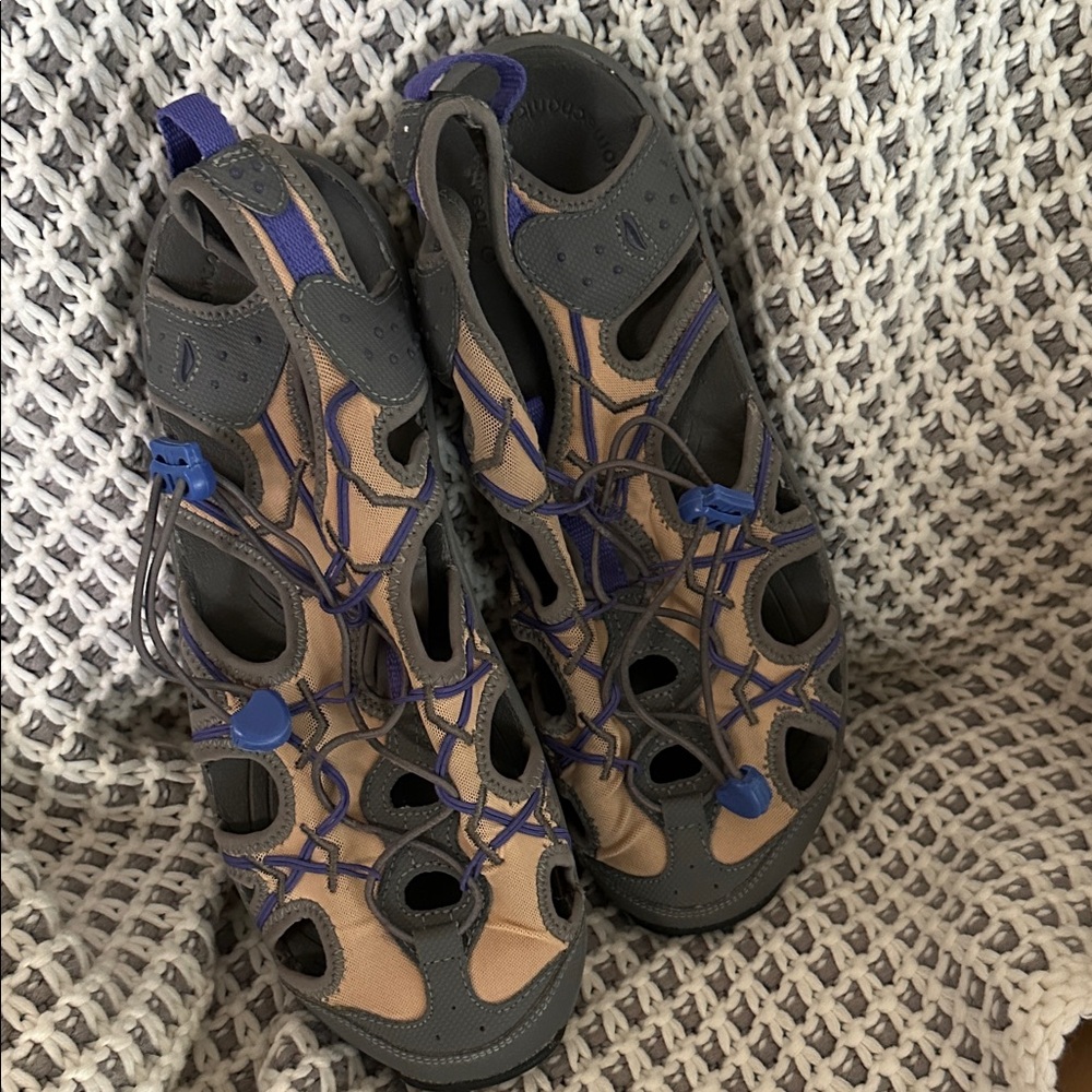 Women's Outdoor Sandals - Gray and Blue
